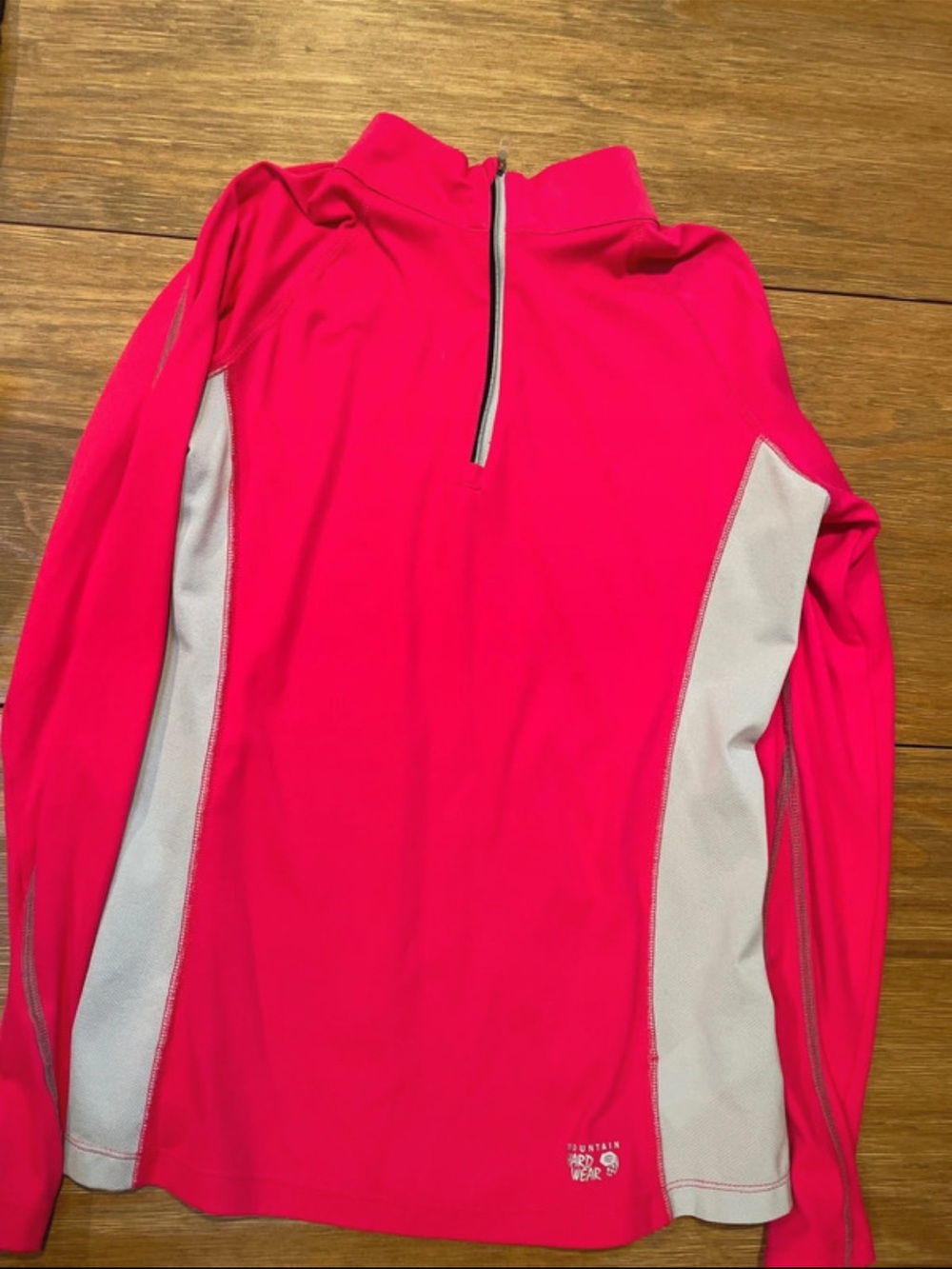 Mountain Hardwear Pink Long Sleeve Top with 1/4 zip